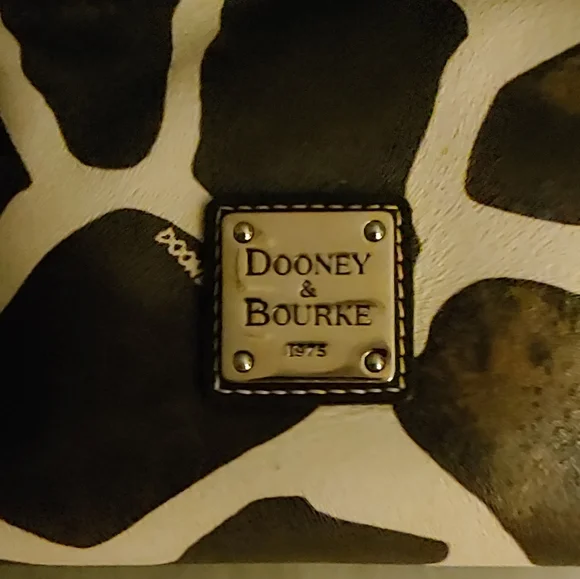 Dooney & Burke Leather Giraffe Satchel Bag - Picture 2 of 9